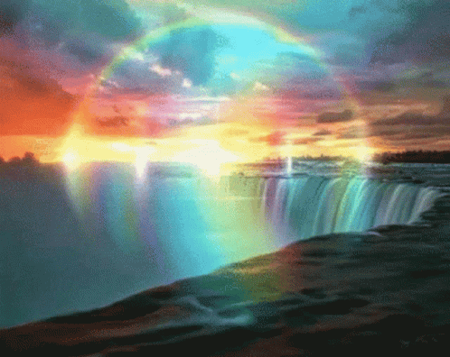 Moving Rainbow Palm Sunday GIF