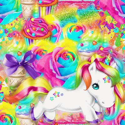 Moving Rainbow Unicorn GIF