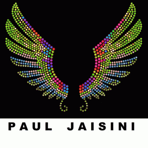 Moving Rainbow Wings GIF