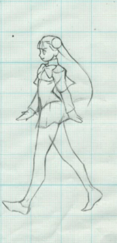 Moving Sketch Of A Lady GIF