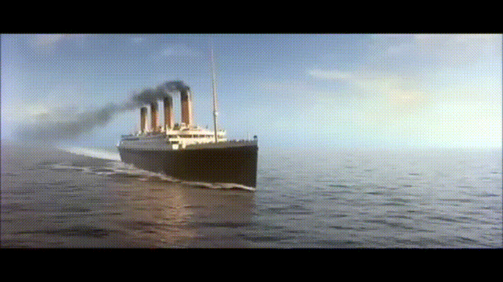 Moving Titanic Boat GIF