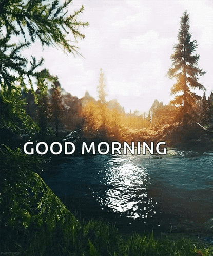 Moving Water Morning Greeting GIF