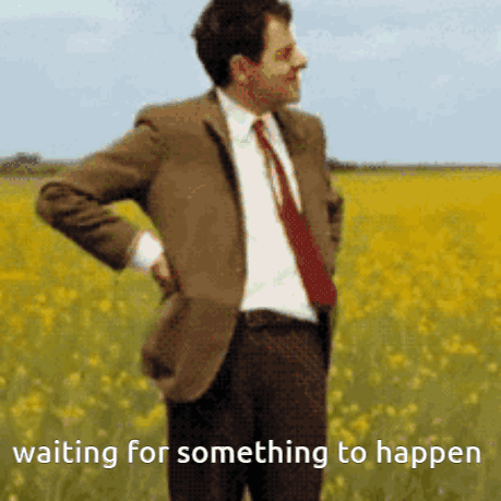 Mr Bean Anxiously Waiting GIF