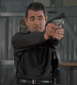 Mr. Bean As James Bond GIF
