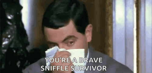 Mr Bean Blowing Nose With Napkin