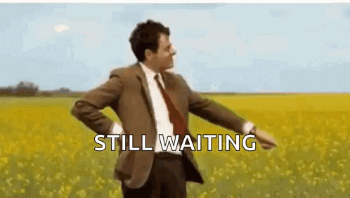 Mr Bean Dancing In Yellow Flower Field GIF