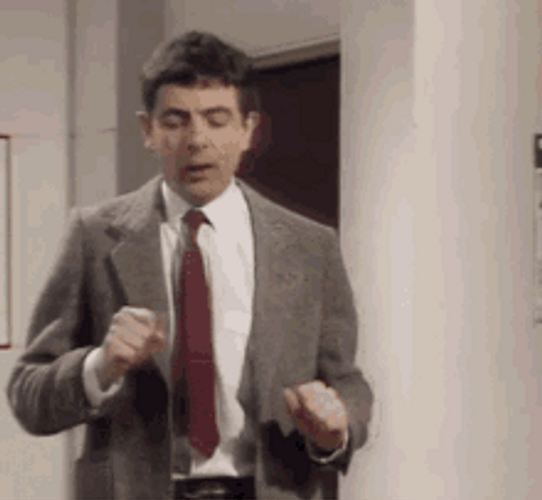 Mr. Bean Fake Coughing GIF
