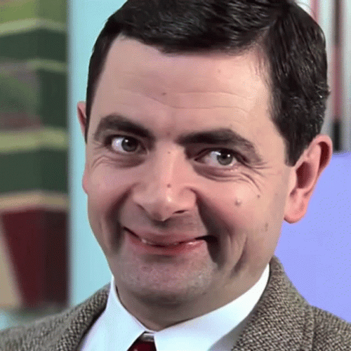 Mr. Bean Funny Smile GIF