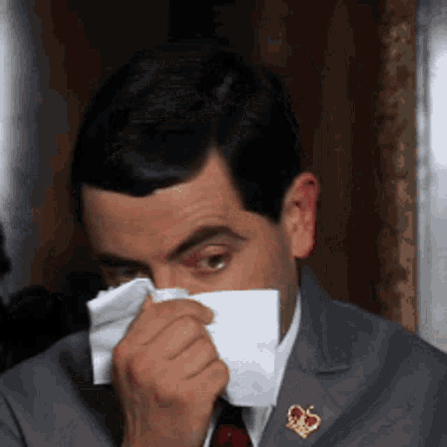 Mr Bean Funny Sneezing GIF