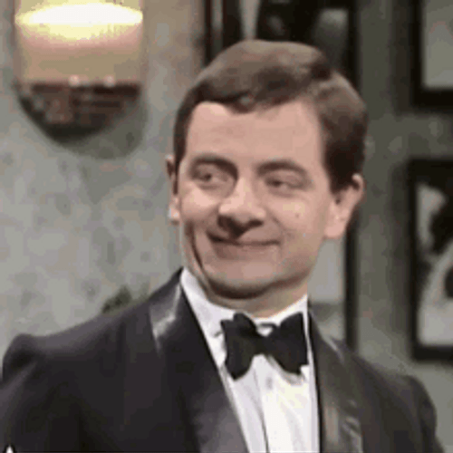 Mr. Bean Funny Surprised Face GIF 