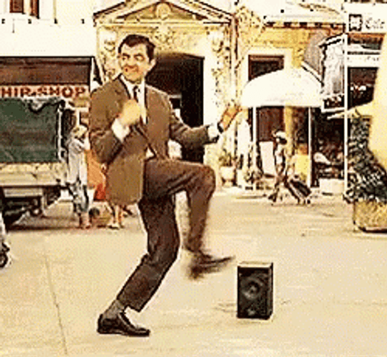 Mr. Bean Hop Dance GIF
