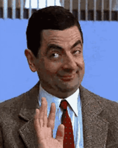 Mr Bean Making Funny Face GIF