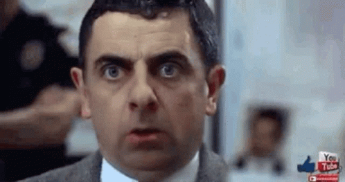 Mr Bean Making Funny Face GIF