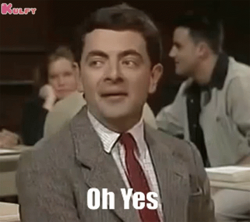 Mr. Bean Oh Yess GIF