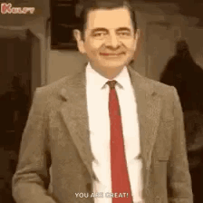 Mr Bean Saying You Are Great GIF