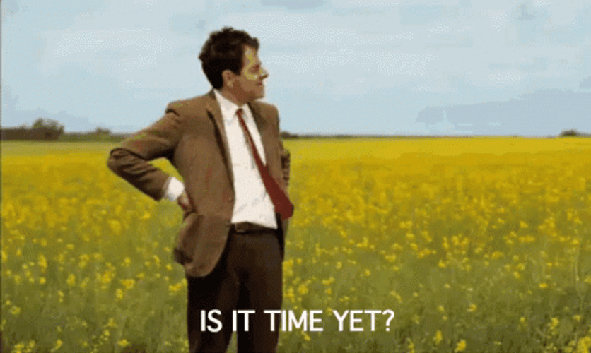 Mr. Bean Ticking Clock GIF