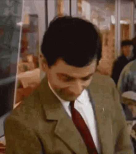 Mr Bean Waiting Excited GIF