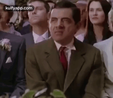 Mr Bean Waiting In Church GIF