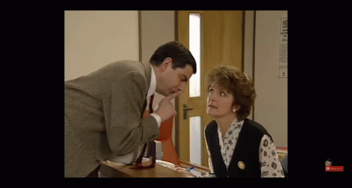 Mr Bean Waiting In Line GIF