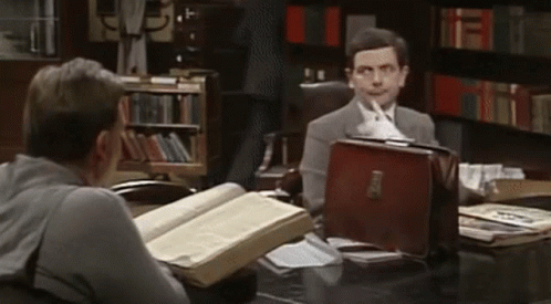 Mr Bean Waiting Mocking GIF
