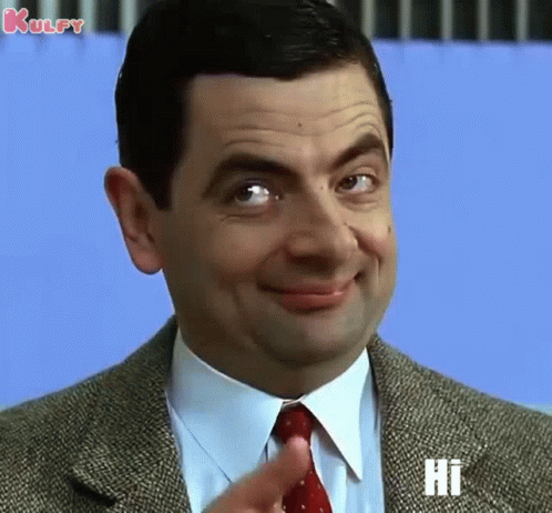 Mr Bean Waiting Saying Hi GIF