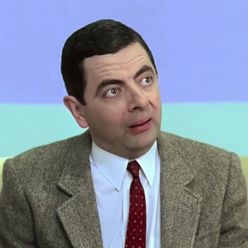 Mr Bean Waiting Talking GIF