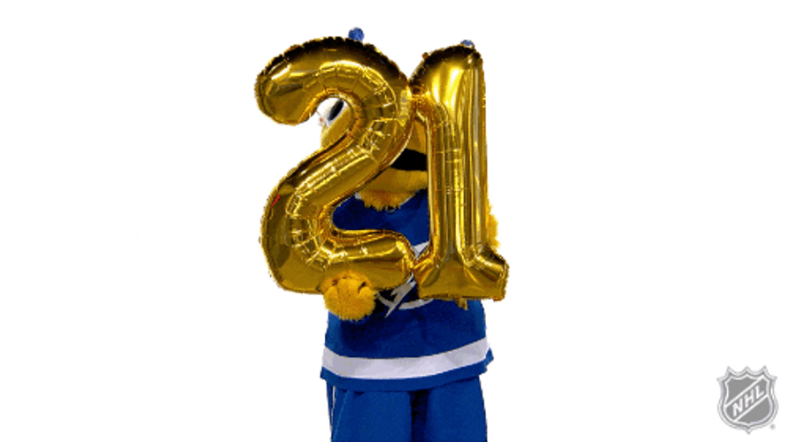 Mr. Bee Has A Number 21 Balloon GIF