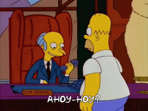 Mr Burns Dismissing Homer Simpson GIF