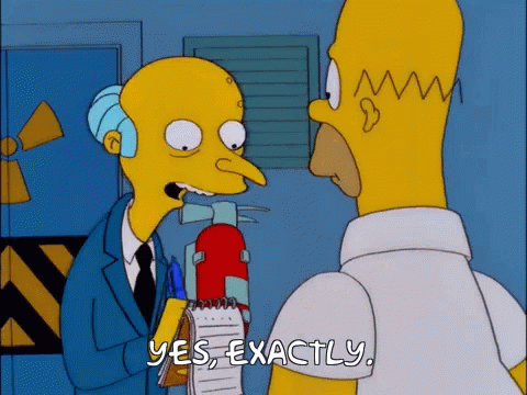 Mr Burns Homer Simpson Interacting GIF