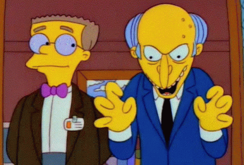 Mr. Burns Frantic Scheme Unfolds GIF