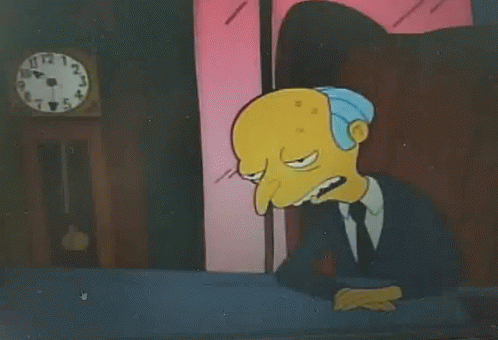 Tired Mr Burns Passing Out GIF