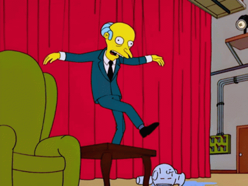 Mr Burns Dancing On Table Top GIF