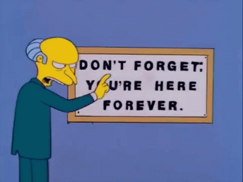 Mr Burns Posting A Sign Board GIF