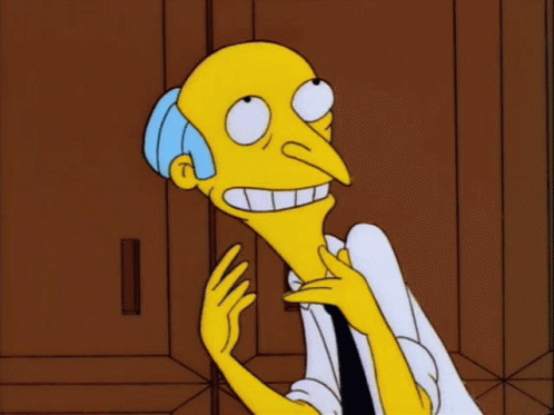 Mr Burns Dubious Smirk The Simpsons GIF