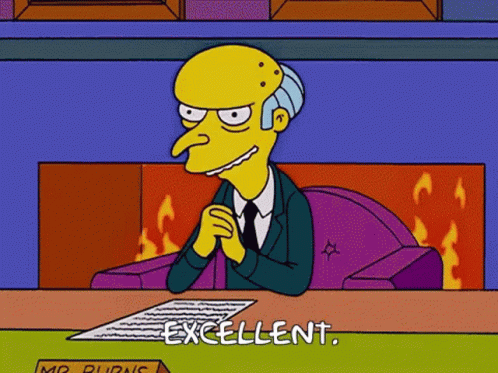 Mr Burns Sinister Smile The Simpsons GIF