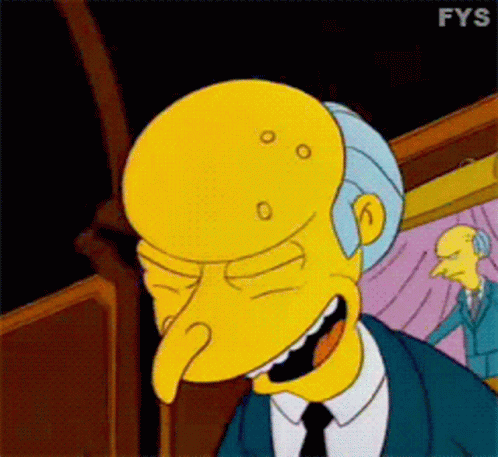 Mr Burns Wicked Laugh GIF