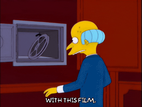 Mr Burns Blowing Dust GIF