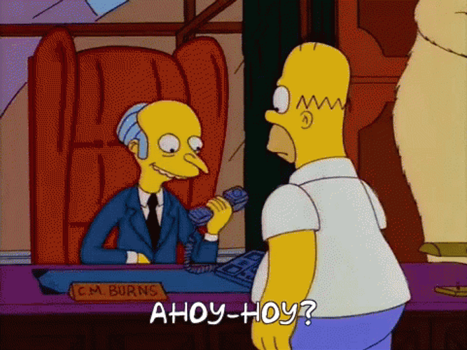 Mr Burns Dismissing Homer Simpson  GIF