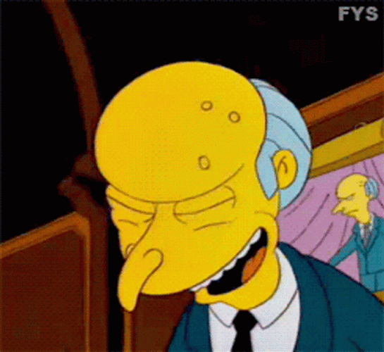 Mr Burns Wicked Laugh GIF