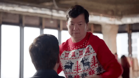 Mr Chow Ken Jeong Hugged Guy GIF