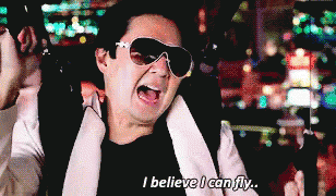 Mr Chow Ken Jeong I Believe I Can Fly GIF