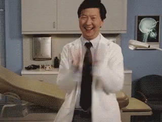 Mr Chow Ken Jeong Lab Coat Clapping GIF