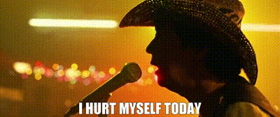 Mr Chow Singing I Hurt Myself Today GIF