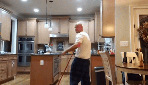Mr Clean Cleaning Kitchen Meme GIF