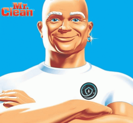 Mr Clean Putting Glasses On Slowly GIF