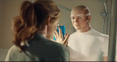 Mr Clean Wiping Mirror Meme GIF