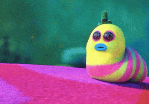 Mr. Dinkles Worm From Trolls GIF