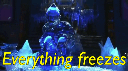 Mr Freeze Angry Everything Freezes GIF