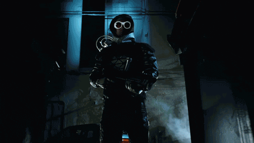 Mr Freeze Shooting Freeze Gun GIF