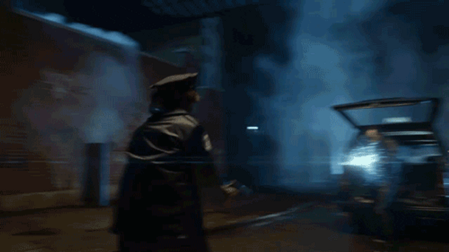 Mr Freeze Freezing A Policeman GIF